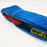 OFM4X4 Synthetic Winch Rope 10mm x 28m with Hook - Blue, 10,500 kg - Image 2