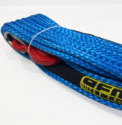 OFM4X4 Blue synthetic plasma winch rope with hook 10mm x 28m 2