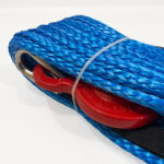 OFM4X4 Synthetic Winch Rope 10mm x 28m with Hook - Blue, 10,500 kg - Image 3