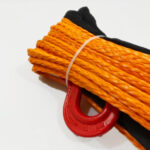 OFM4X4 Synthetic Winch Rope 8mm x 28m with Hook - Orange, 6,800 kg - Image 2