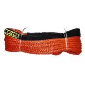 OFM4X4 Red synthetic plasma winch rope with hook 12mm x 28m