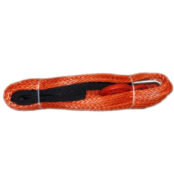 OFM4X4 Red synthetic plasma winch rope with hook 12mm x 28m 2