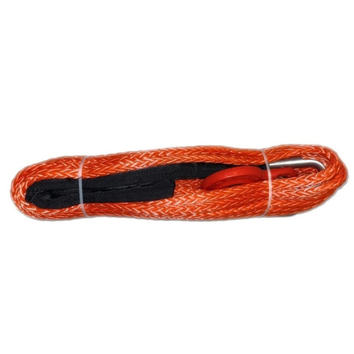 OFM4X4 Synthetic Winch Rope 12mm x 28m with Hook - Red, 10,500 kg - Image 2