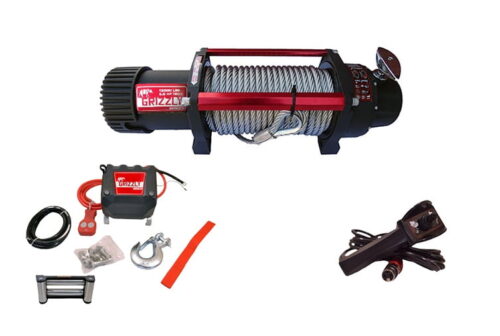 Troliu electric auto 13000lbs (5897kg) grizzly winch cu cablu de otel