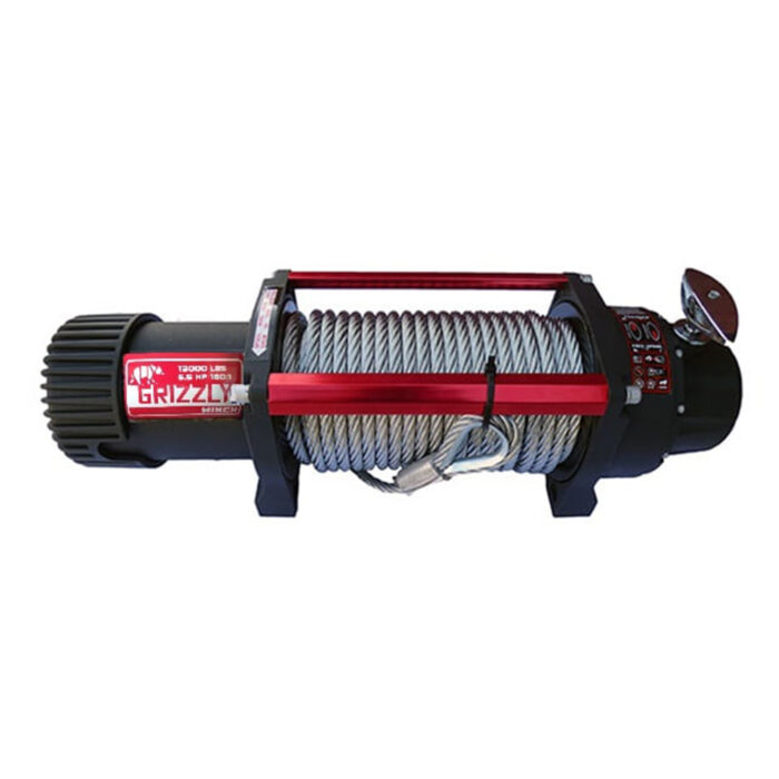 Grizzly Electric Winch 13,000 lbs 12V 150:1 - Steel Cable - Image 3