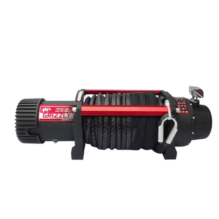 Grizzly Electric Winch 13,000 lbs 12V 150:1 - Synthetic Rope - Image 6