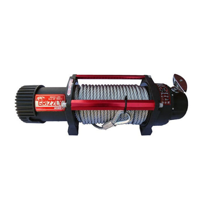 Grizzly Electric Winch 9,500 lbs 12V 150:1 - Steel Cable - Image 4