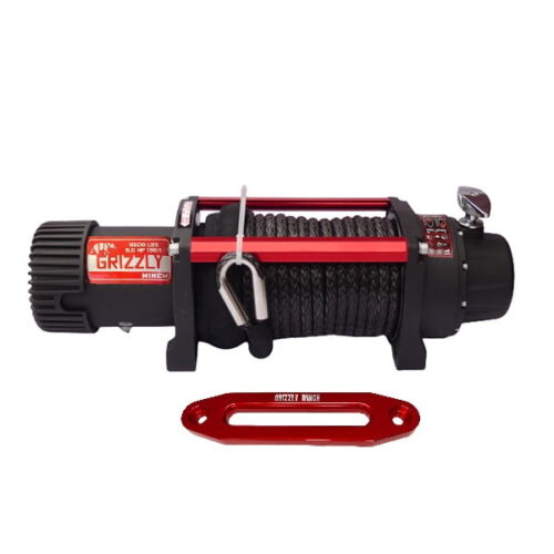 Troliu electric auto 9500lbs (4310kg) grizzly winch cu cablu sintetic - imagine 4