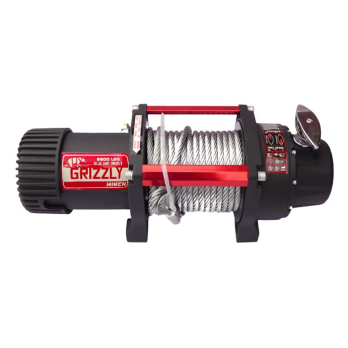 Grizzly Electric Winch 8,500 lbs 12V 150:1 - Steel Cable - Image 3