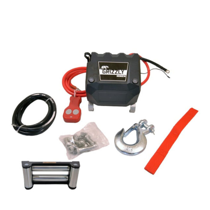 Grizzly Electric Winch 8,500 lbs 12V 150:1 - Steel Cable - Image 4