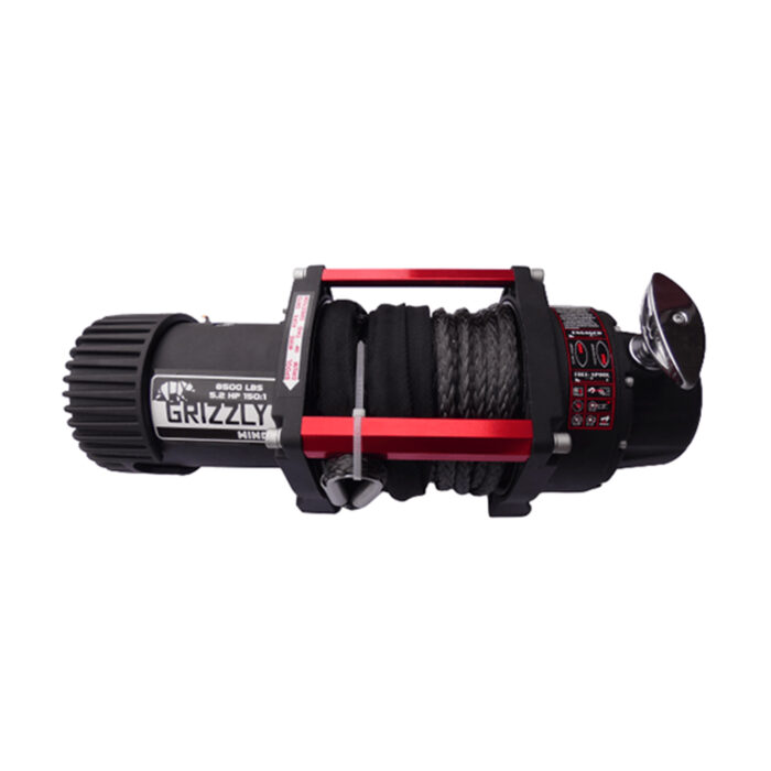 Grizzly Electric Winch 8,500 lbs 12V 150:1 - Synthetic Rope - Image 5