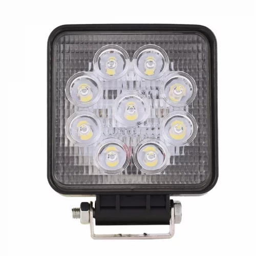 Lampa lucru 9 led-uri 27w flood slim patrat 12v