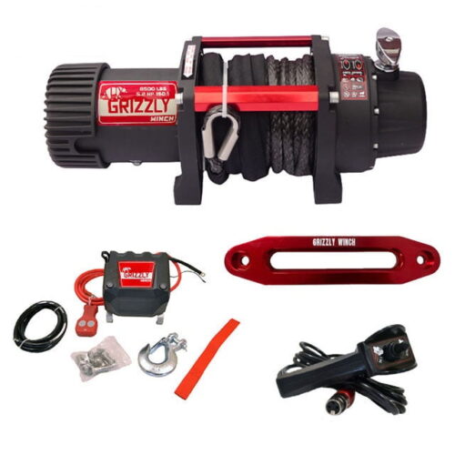 Troliu electric auto 8500lbs (3855kg) grizzly winch cu cablu sintetic - imagine 7