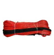 OFM4X4 Synthetic plasma winch rope with hook 12mm x 50m