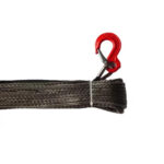 OFM4X4 Synthetic Winch Rope 6mm x 28m with Hook - Gray, 3200 kg - Image 2
