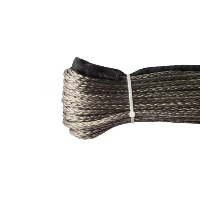 OFM4X4 Synthetic Winch Rope 6mm x 28m with Hook - Gray, 3200 kg - Image 3