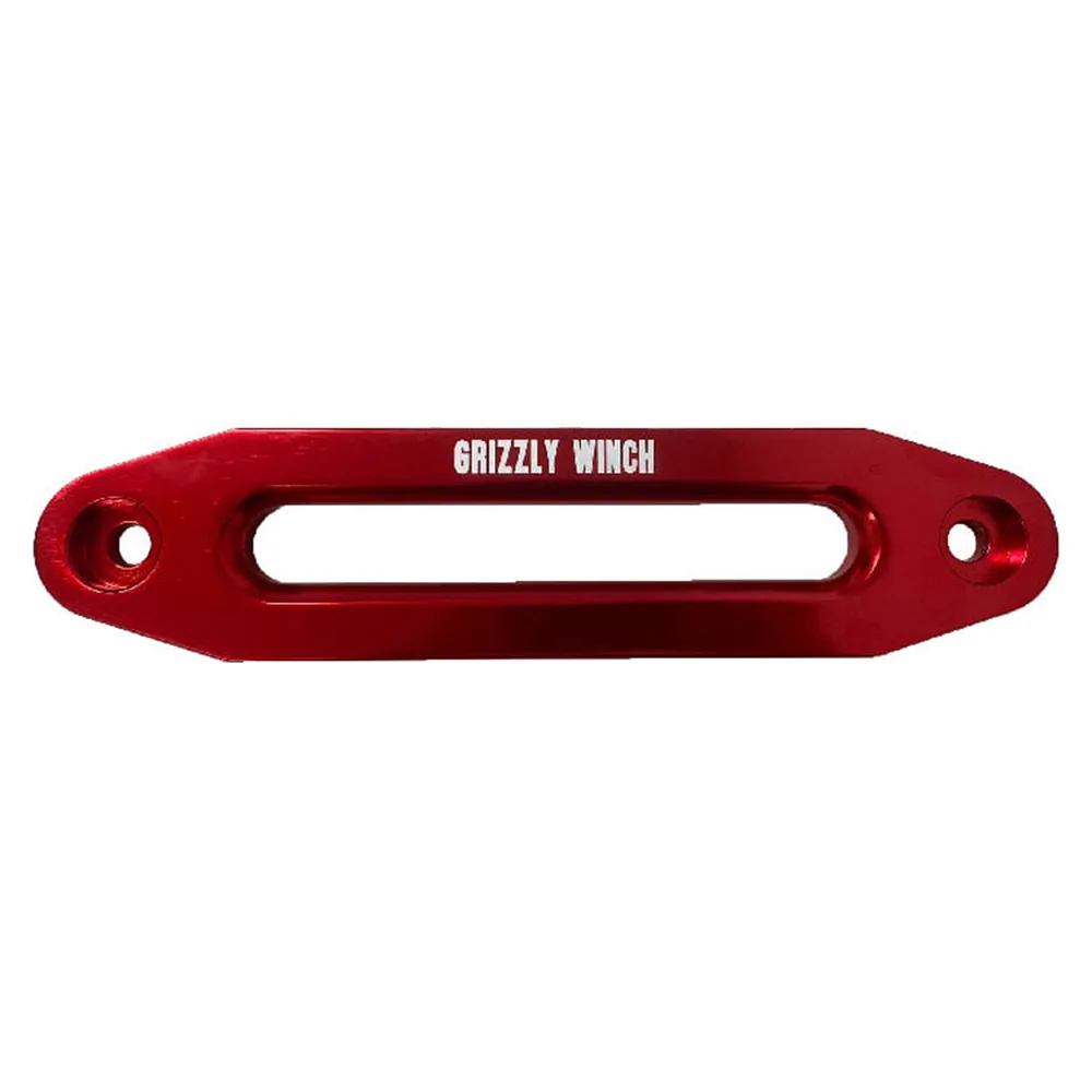 Czerwona aluminiowa rolka do wyciÄ…garki Grizzly 25 cm Red Aluminium Hawse Fairlead 25cm - Synthetic Winch Rope - Image 1