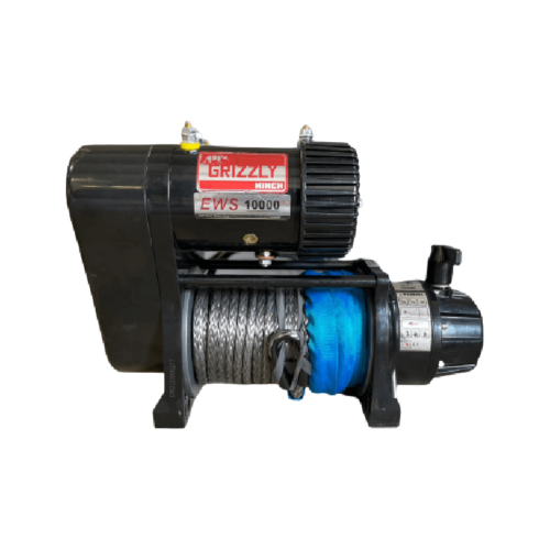 Troliu electric ews auto 10.000lbs (4536kg) grizzly winch twin cu sufa sintetica