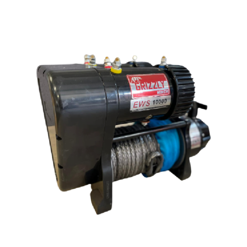 Troliu electric ews auto 10.000lbs (4536kg) grizzly winch twin cu sufa sintetica - imagine 2