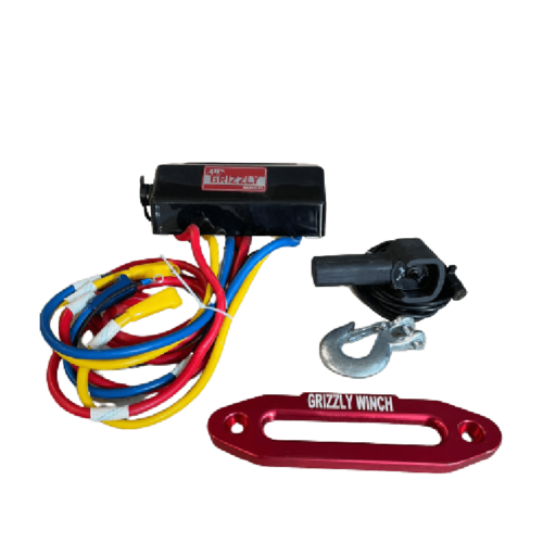 Troliu electric ews auto 10.000lbs (4536kg) grizzly winch twin cu sufa sintetica - imagine 6