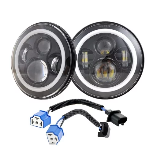 Set far led angel eyes jeep lyd-80740th wrangler patrol samurai