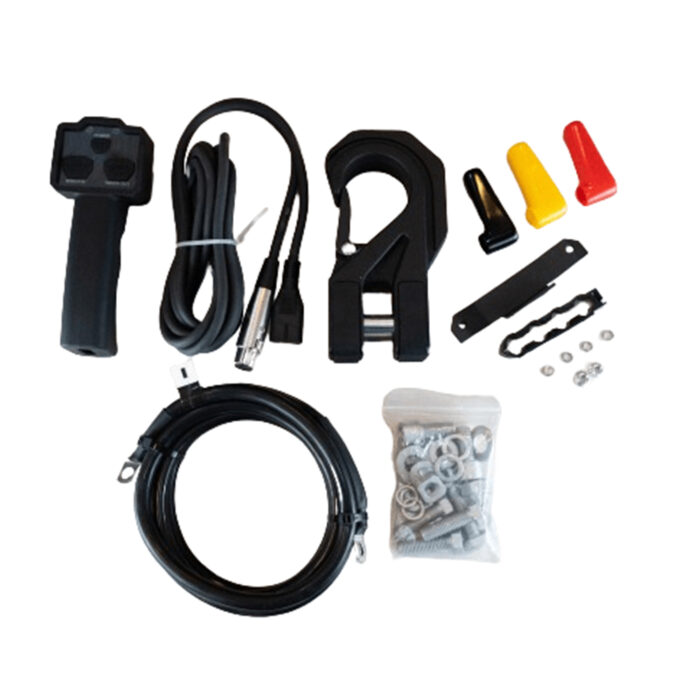 Grizzly Electric Winch 13,500 lbs 12V 150:1 - Synthetic Rope - Image 4
