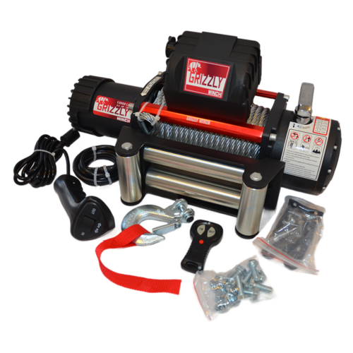 Troliu electric auto 13000lbs 180:1 Grizzly Winch cablu de oțel