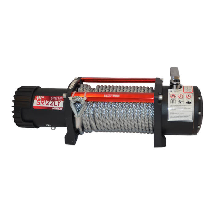 Grizzly Electric Winch 13,000 lbs 12V 180:1 - Steel Cable - Image 3