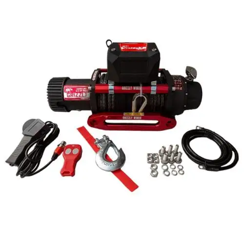 Troliu electric auto 13000lbs (5897kg) grizzly winch cu cablu sintetic