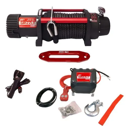 Troliu electric auto 9500lbs (4310kg) grizzly winch cu cablu sintetic