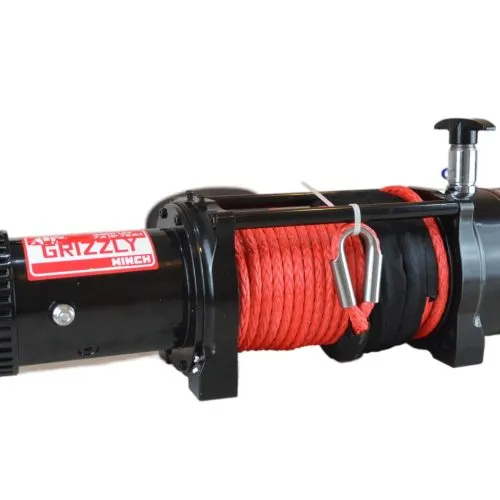 Troliu electric auto 12000lbs (5454kg) grizzly winch cu sufa sintetica raport de 72.5:1 si Frana pe aer